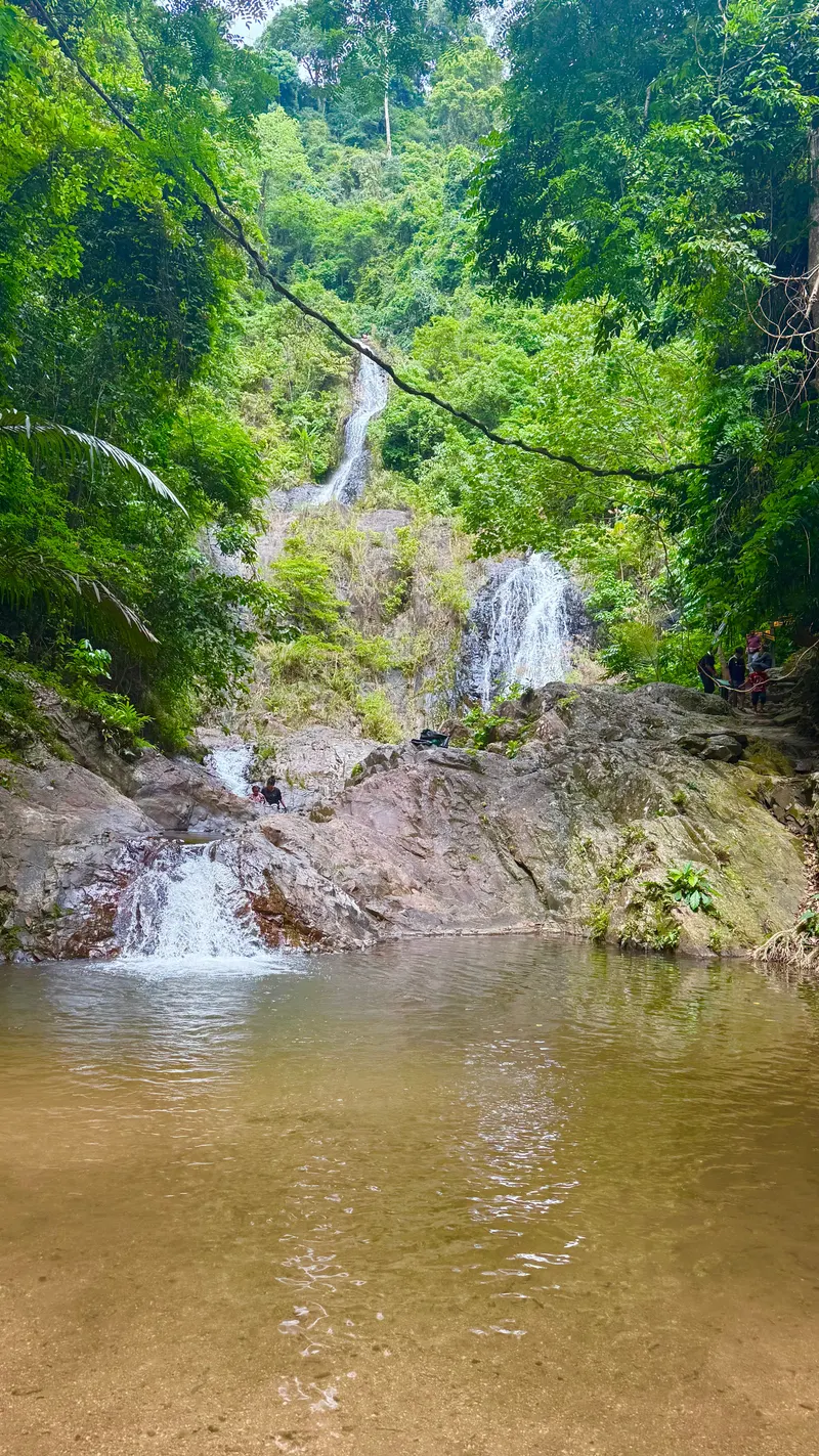 Wodospady, Świątynia Buddyjska i Słonie